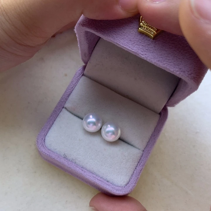 18K金镶嵌耳饰淡水珍珠