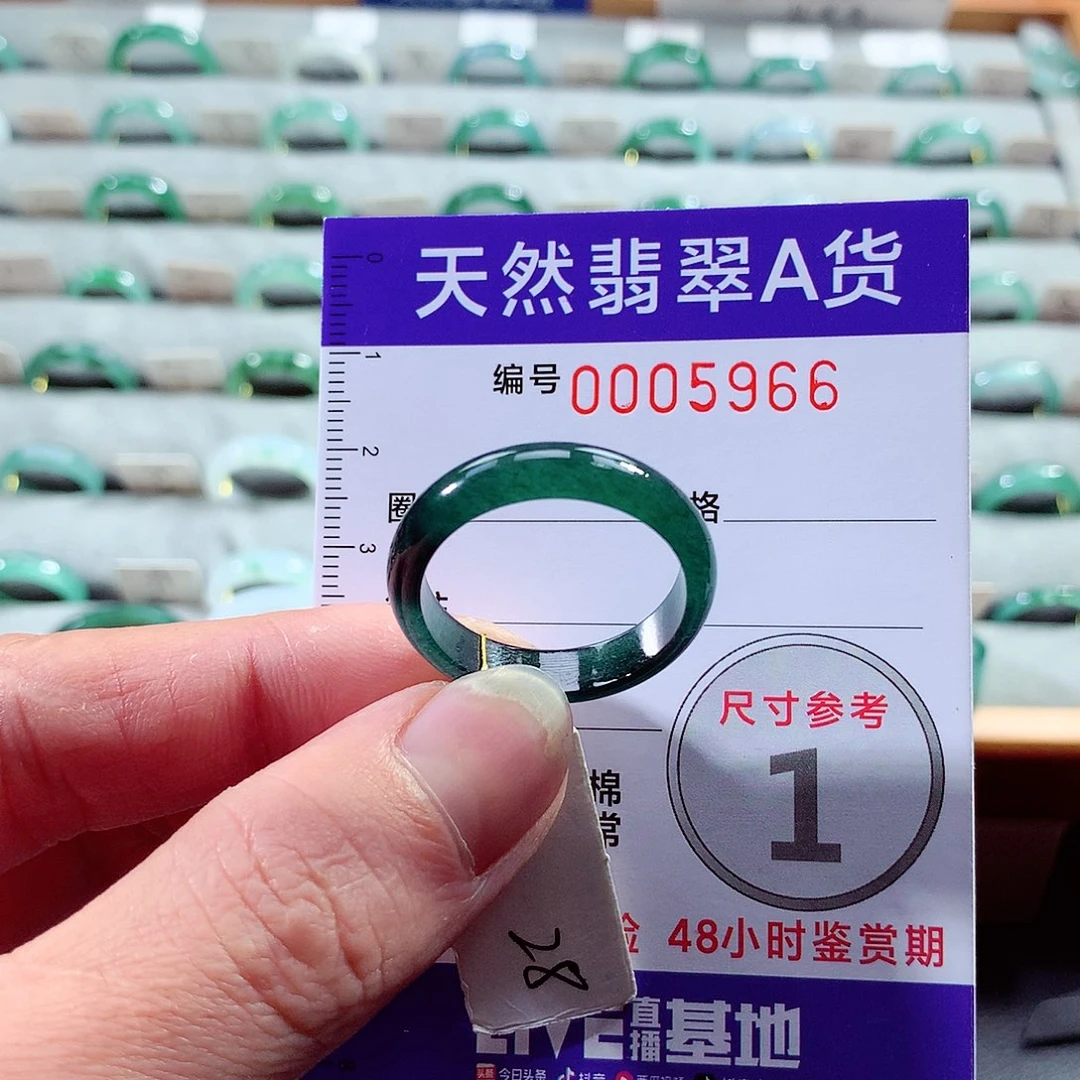 翡翠戒指未镶嵌28号