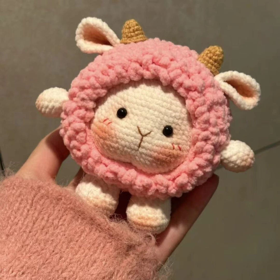 小羊咩咩玩偶材料手工diy钩针毛线编织钥匙扣包挂装饰车挂