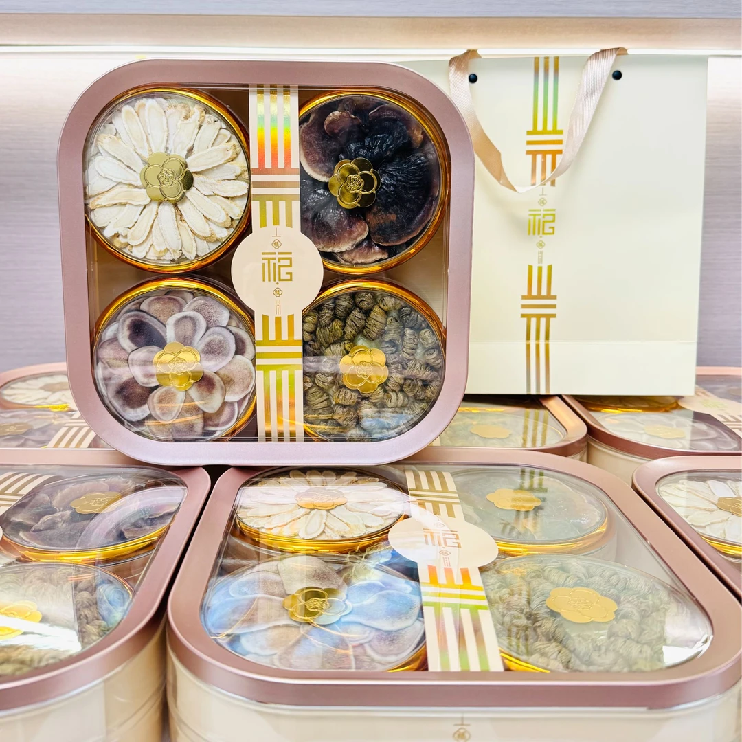 【滋补四拼】石斛45g+金边灵芝30g+西洋参20g+粗茸片10g