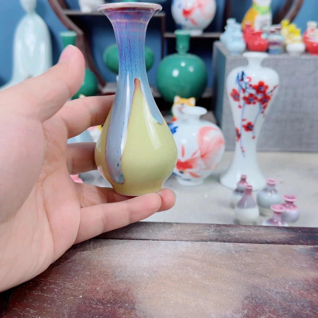 陶瓷手工小花器摆件