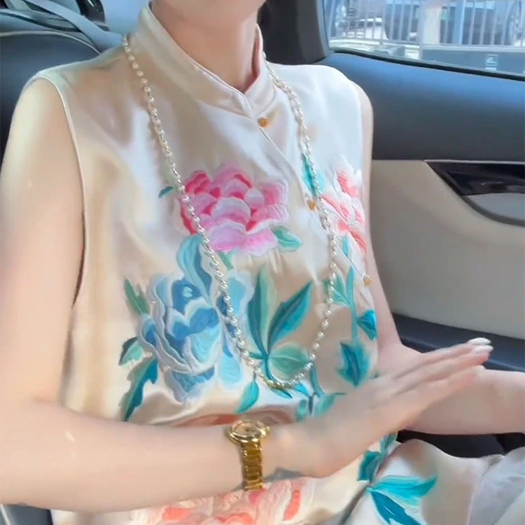 新中式国风刺绣轻奢高级感气质女装2025夏季新款独特漂亮唐装上衣