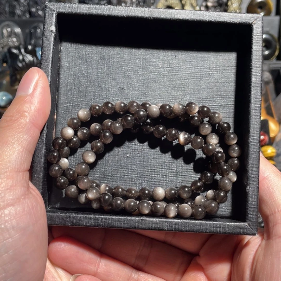 黑曜岩手串未镶嵌R****?