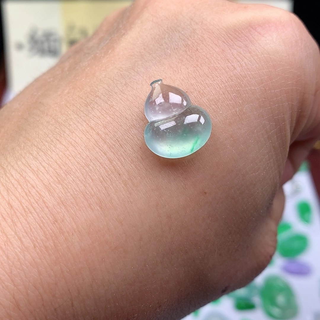 翡翠裸石缅甸天然A货翡翠冰种葫芦