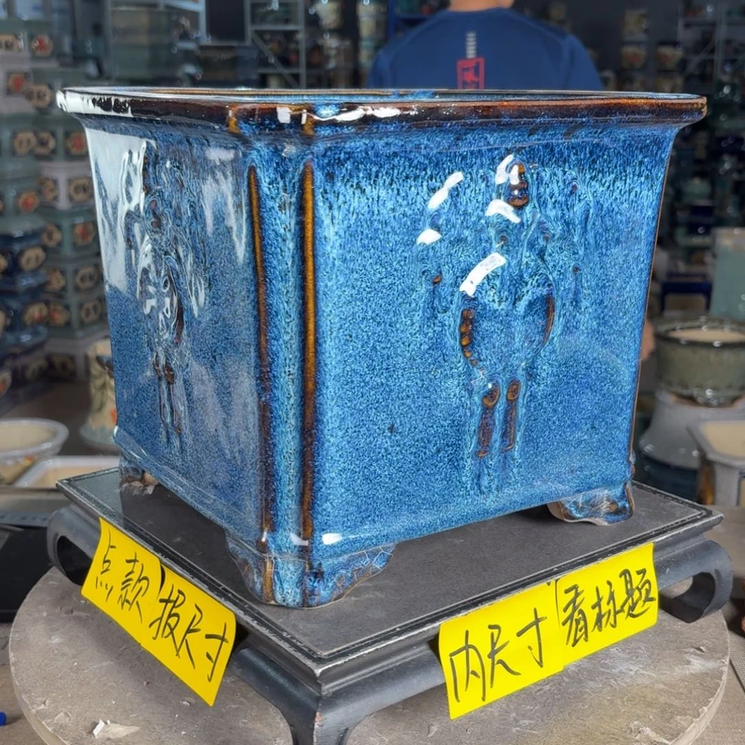 一风堂石湾花盆 内24*21高温裂瑕疵