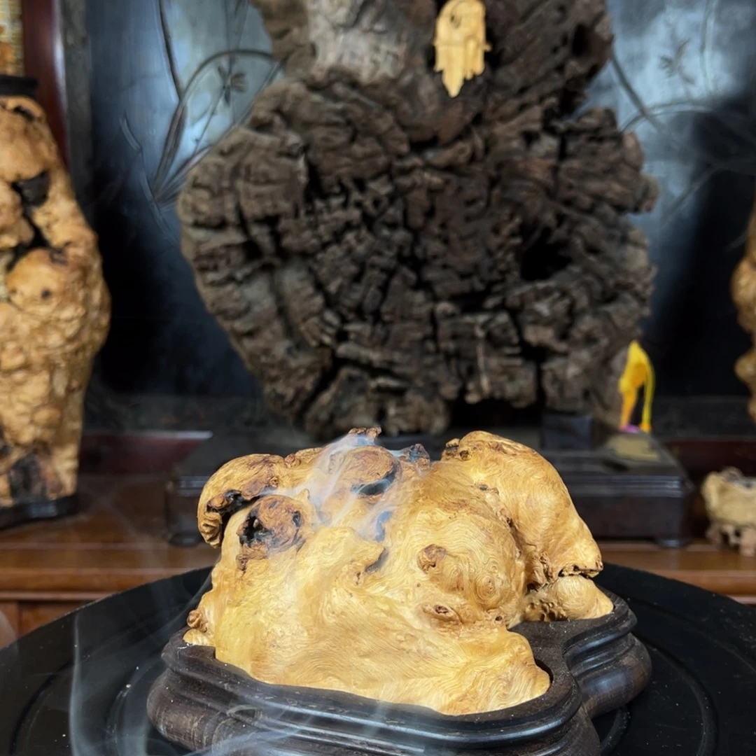 椿***清木荔枝木老料香炉子