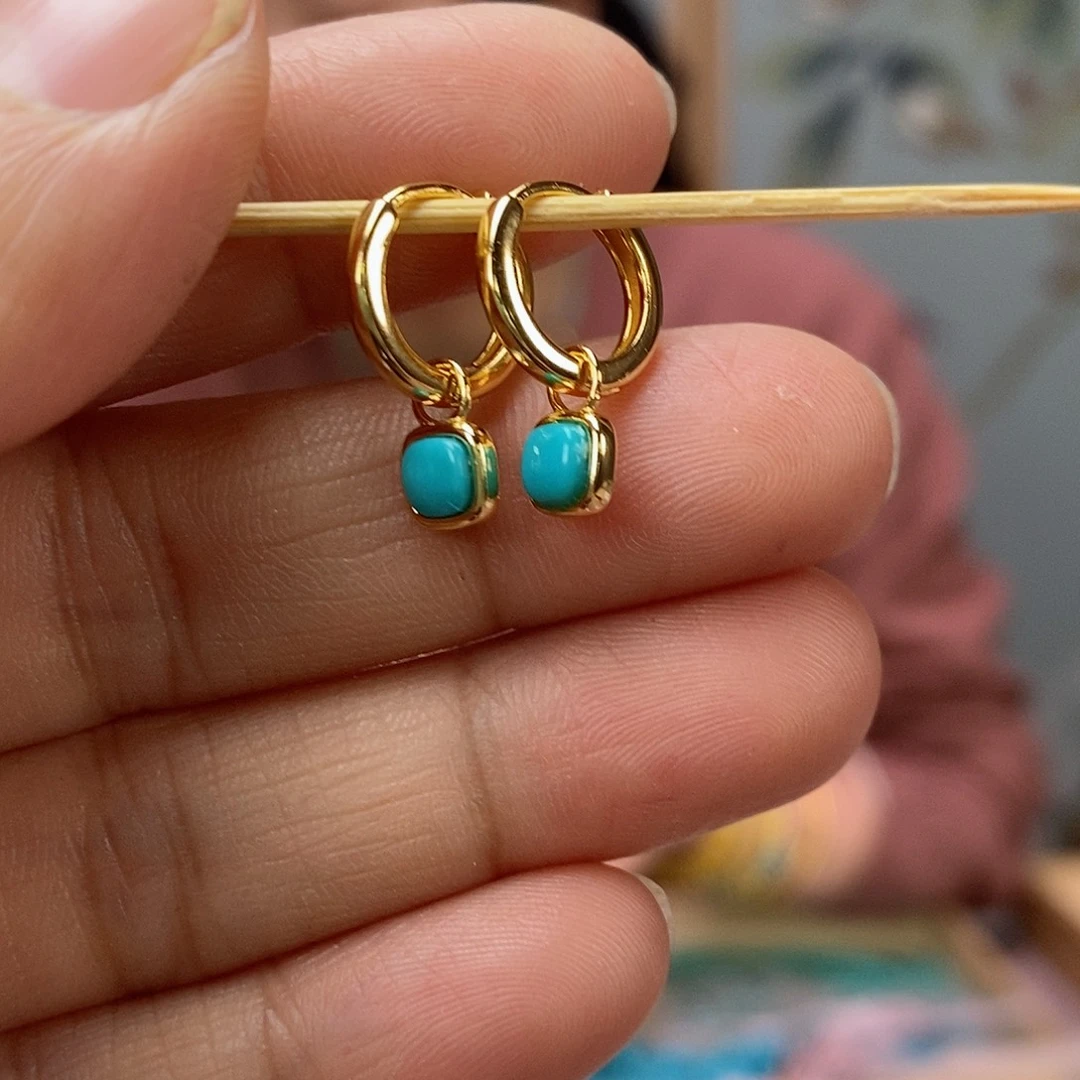 绿松石珠宝奇石银S925镶嵌