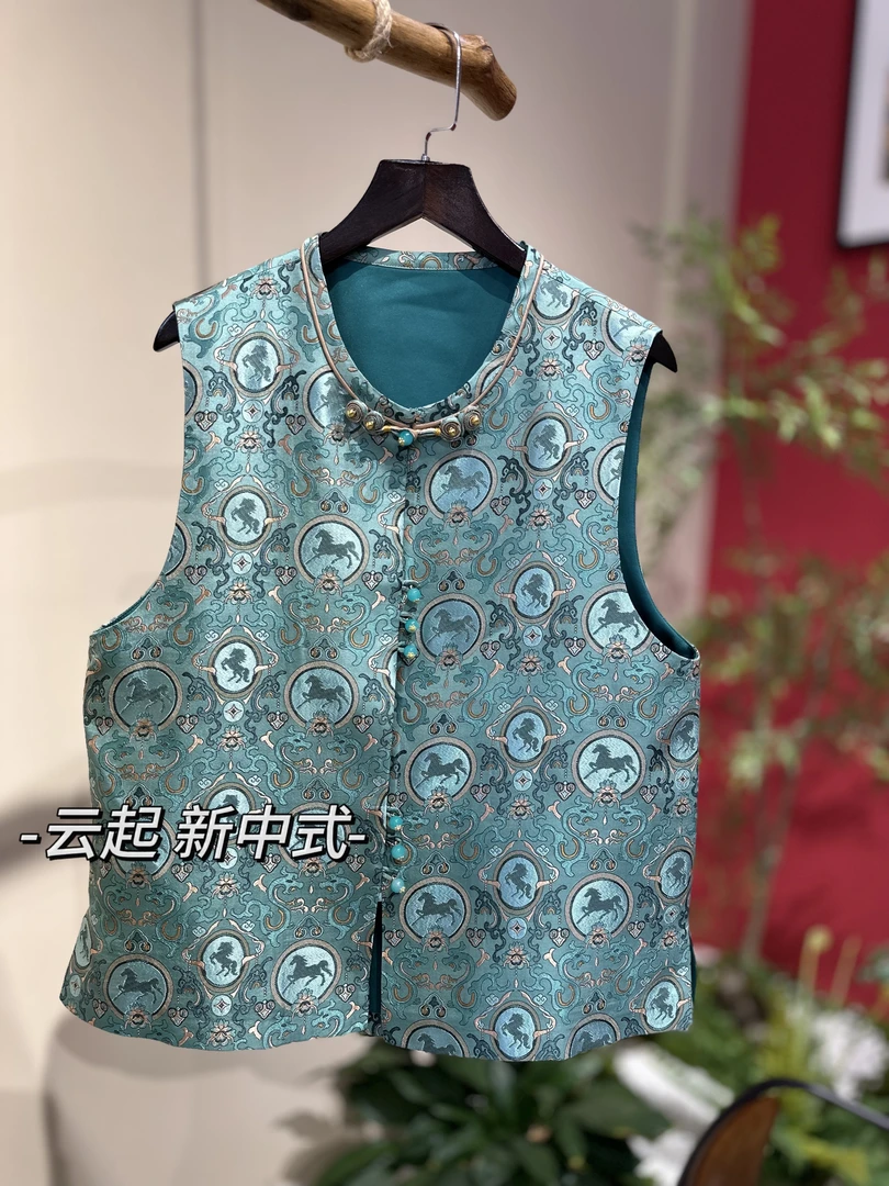 梵境【龙马精神】新中式国风桑蚕丝马甲