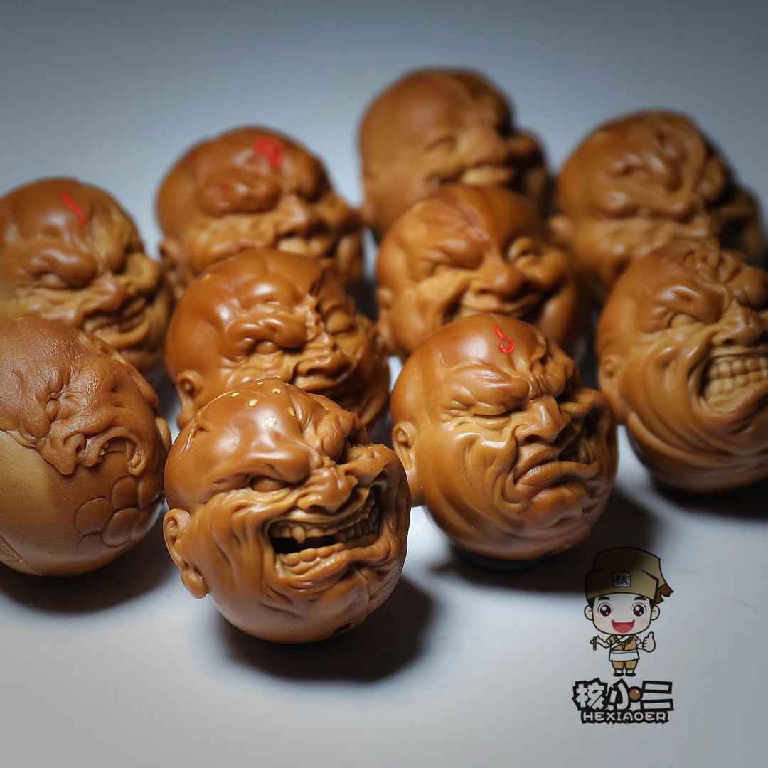 《一念佛爷》纯手工雕刻·全新款山鬼恶僧佛爷手串！皮肤纹一念之间！