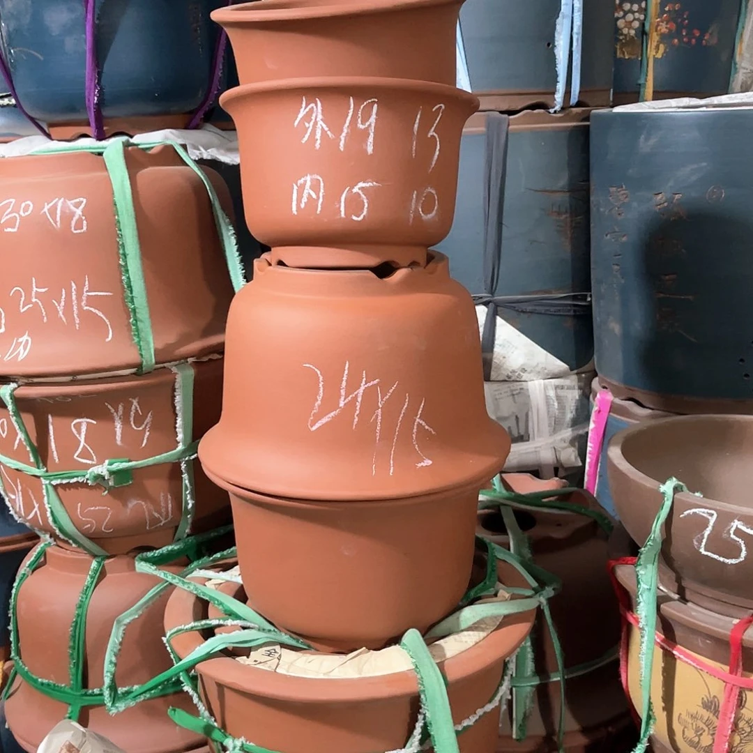 紫砂花盆金钟盆4个