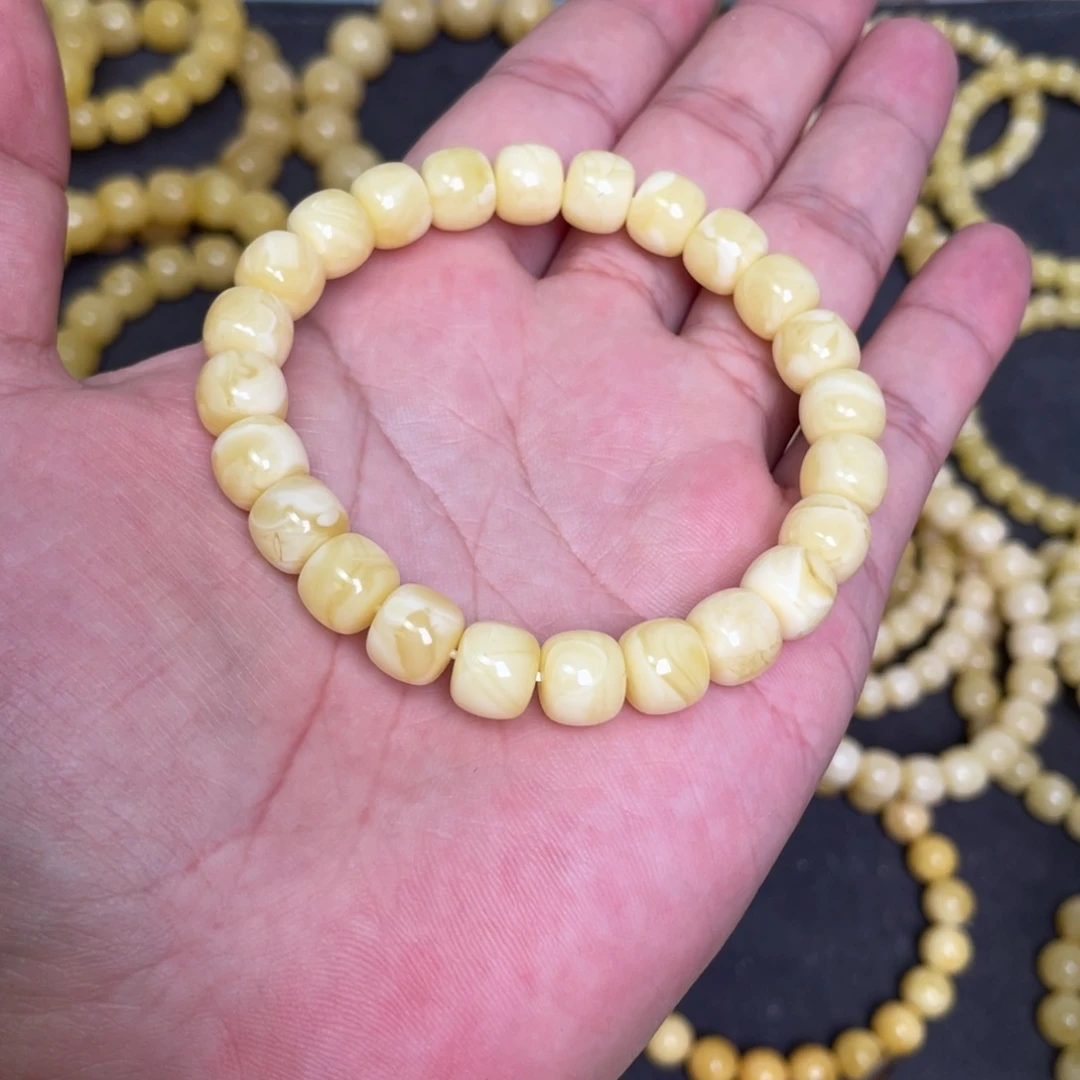 蜜蜡未镶嵌裸石蜜蜡手串9.3mm