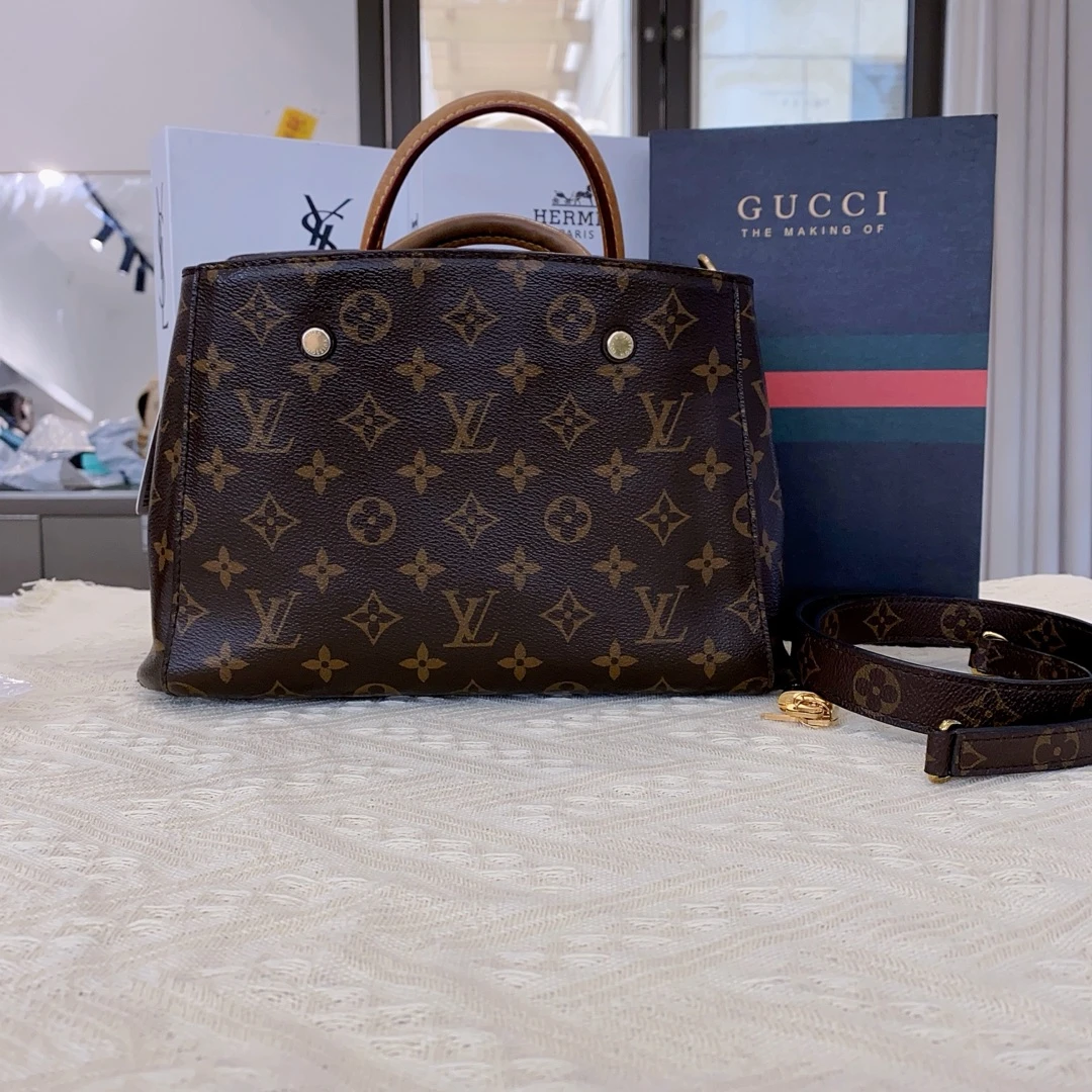 95新 LouisVuitton/路易威登 lv老花蒙田bb 单肩女包 13540951