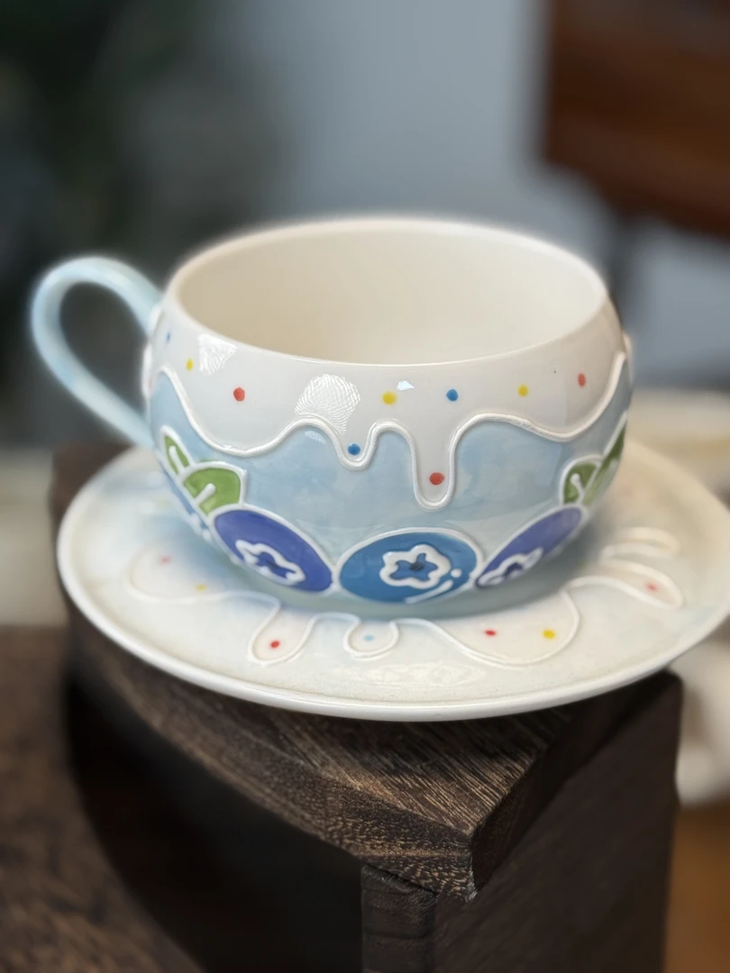 设计师合作款预售可爱水果套组咖啡杯