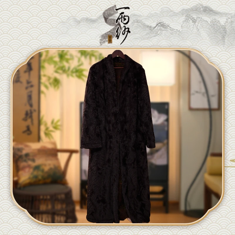 【奢定环保貂●丝毛香云纱】239531桑蚕丝香云纱风衣外套新中式65
