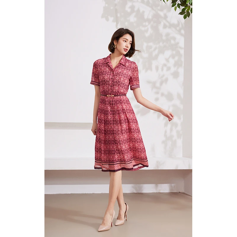 【专利款】Gowani乔万尼真丝连衣裙2025新款100%桑蚕丝EM2E839101