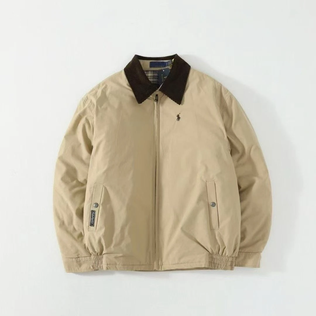 【棉服】小马刺绣复古灯芯绒翻领拉链中古棉服夹克外套保暖小棉服