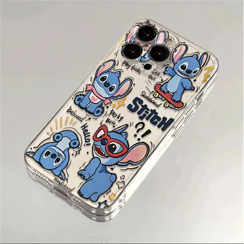 可爱史迪仔适用苹果iPhone16promax14小米15华为70手机壳12太空MI