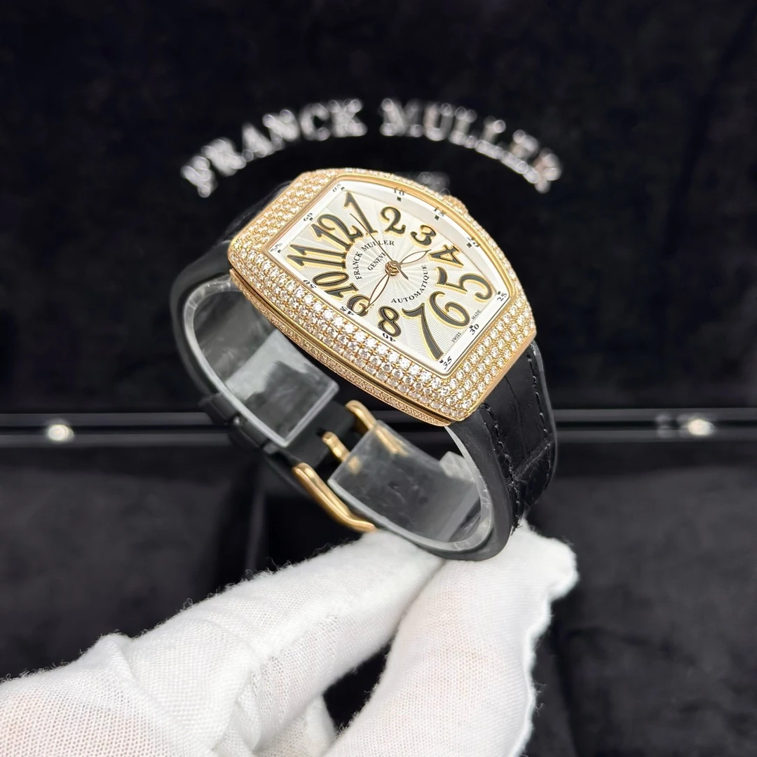 99新 Franck Muller/法兰克穆勒 V32/N101酒桶型玫瑰金原钻