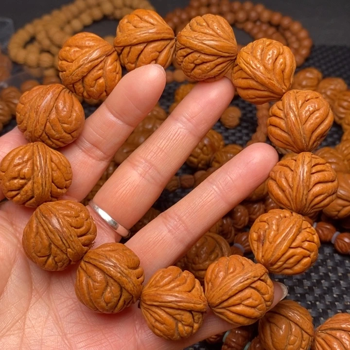 桃核手串龙纹桃核