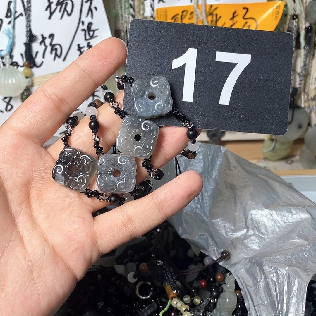 蛇纹石玉合金颈饰