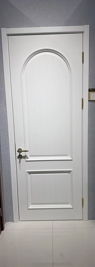 法式奶油风实木复合烤漆门环保卧室门室内门