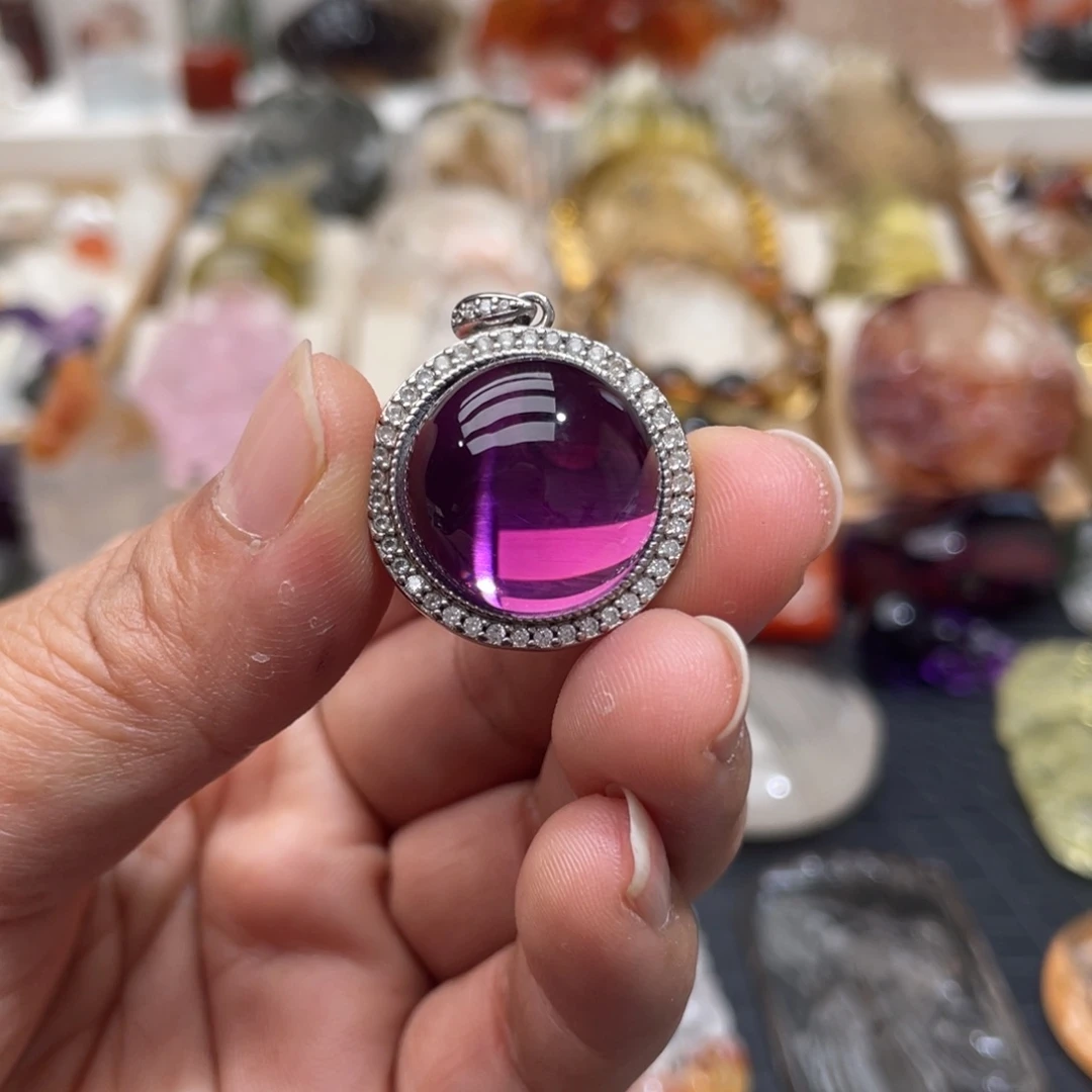 水晶颈饰未镶嵌盼*定制