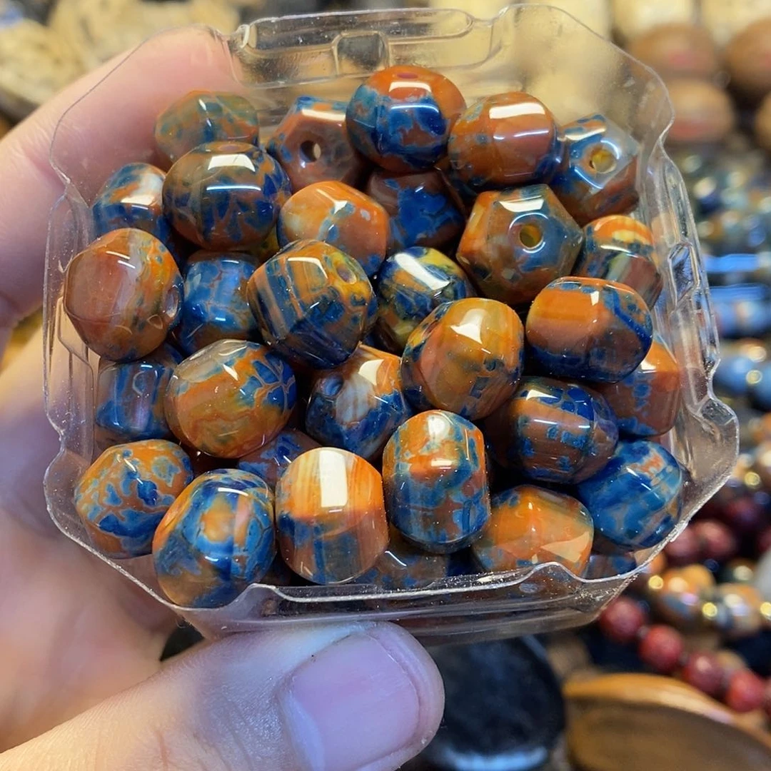 合金颈饰玛瑙/玉髓六角玛瑙50元发11颗