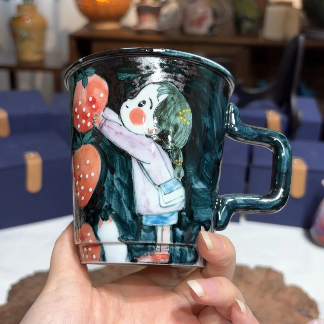 景德镇手绘高温釉下彩陶瓷茶具