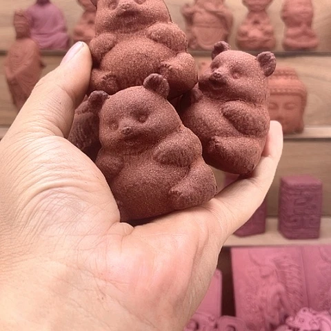 泥塑碧霄香方熊宝宝瑕疵款福利价