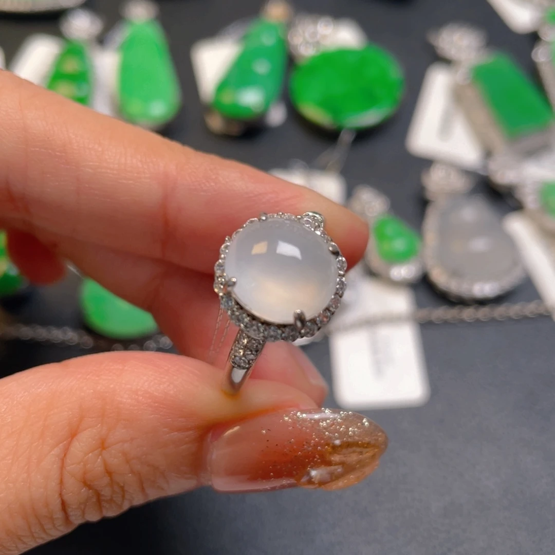 翡翠银S925镶嵌颈饰