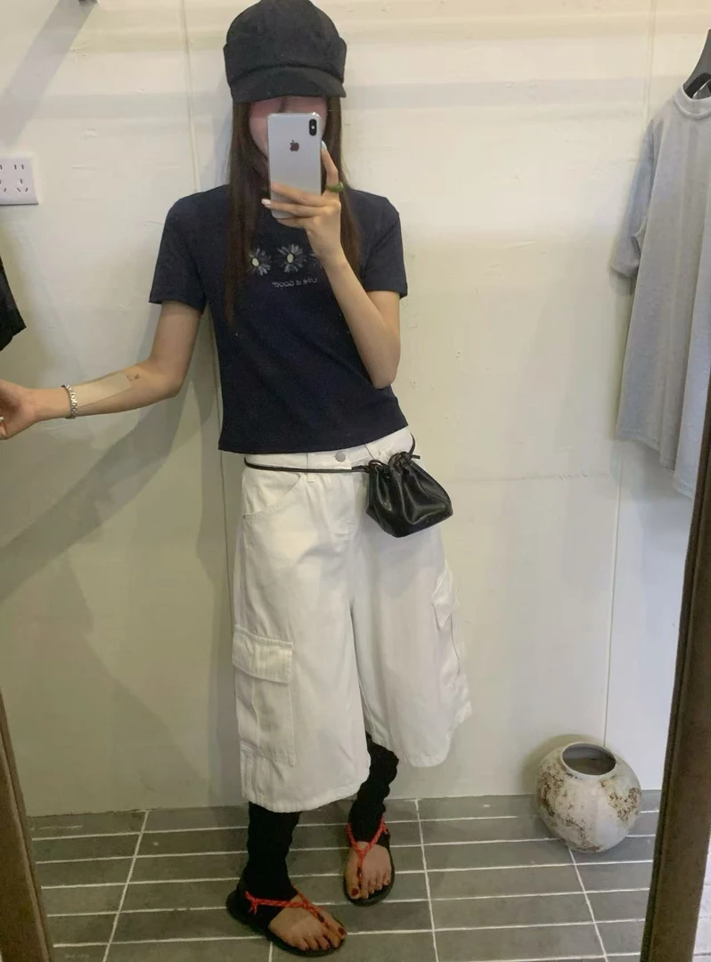 Uncle Be#韩版小个子花朵印花短袖T#7206【正价】