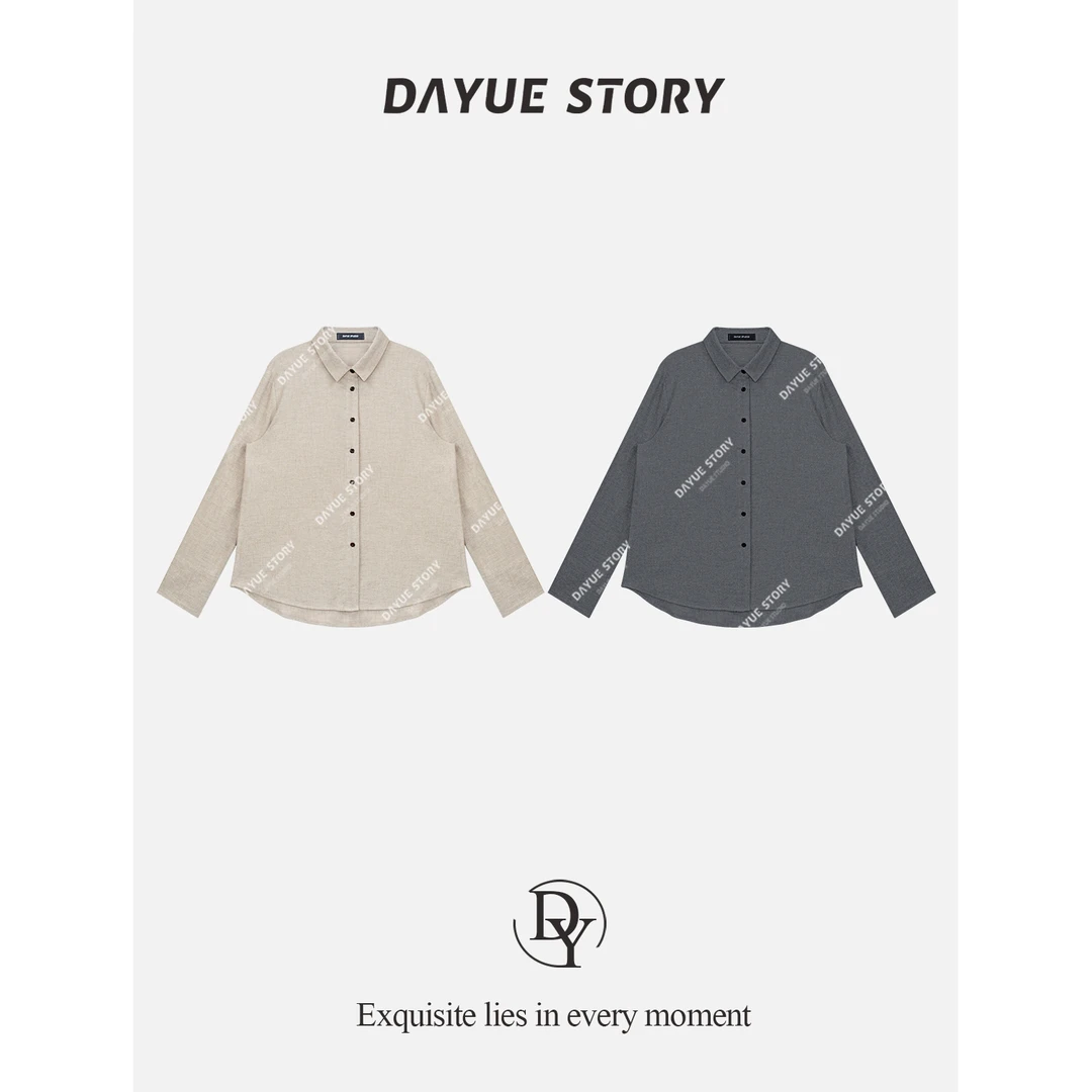 DAYUE【维纳斯】高端线！质感敲绝高级感衬衫~100棉磨毛翻领百搭衬衣