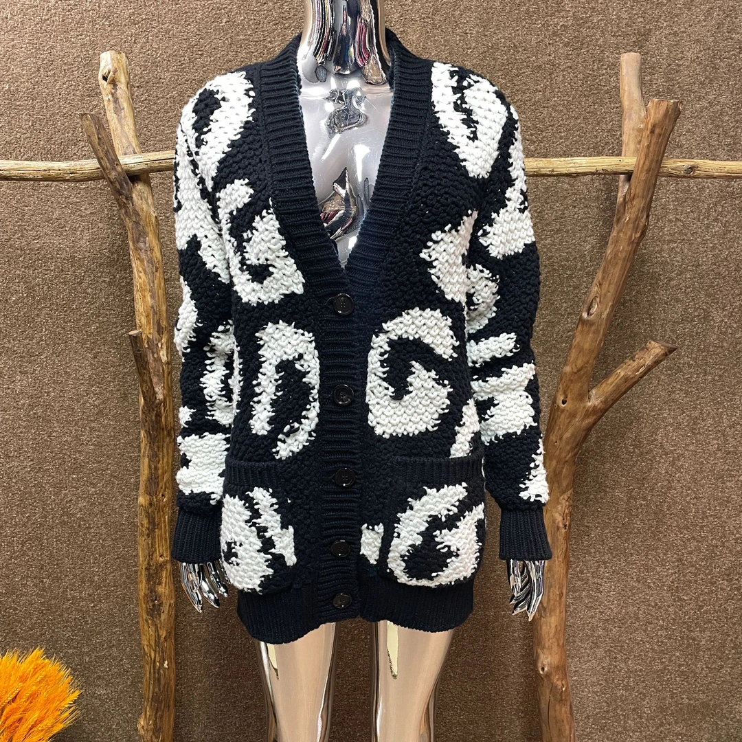 99新 maje DG logo花卉满印针织开衫 S码 41506