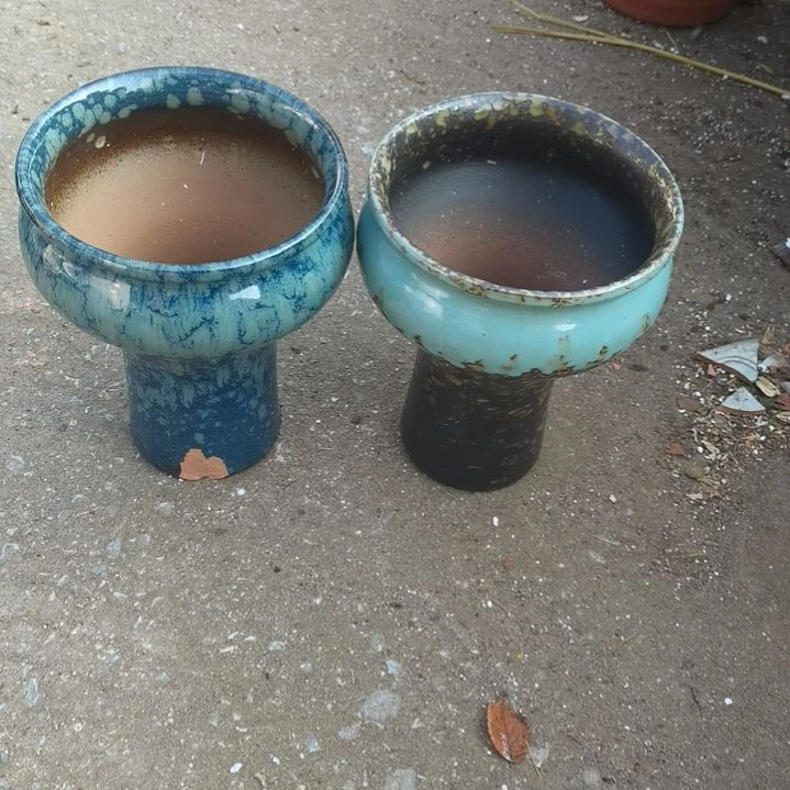 红陶15/20瑕疵两个盆