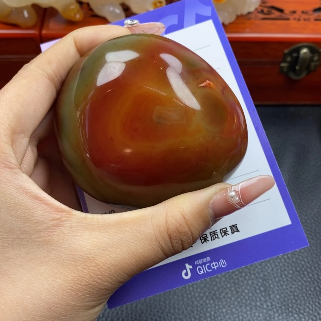 玛瑙/玉髓手把未镶嵌人**戏