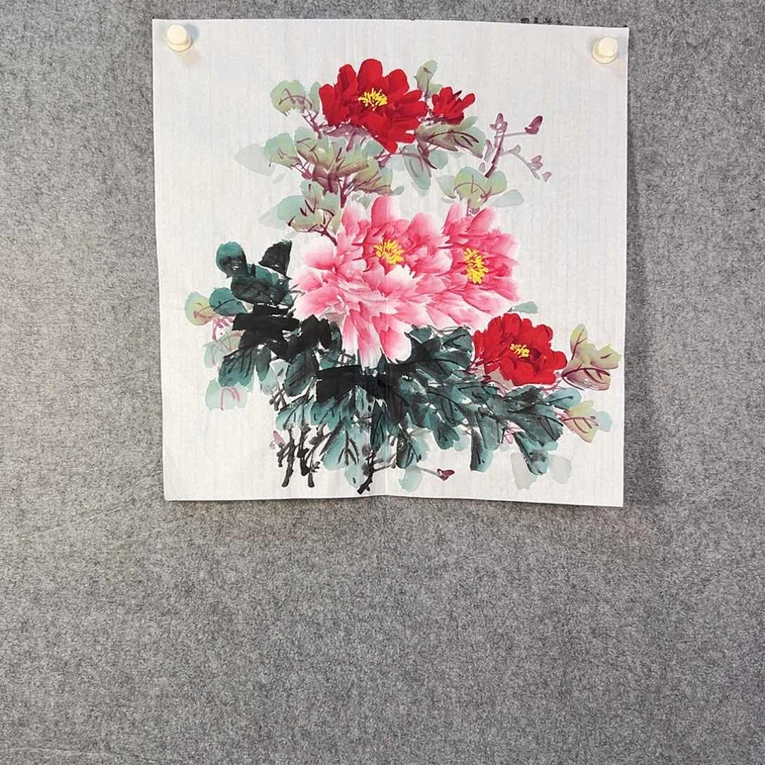 国画132 花鸟和蝴蝶都在等待它