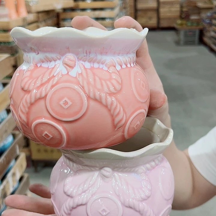 有孔.凑单10元陶瓷花盆发货！