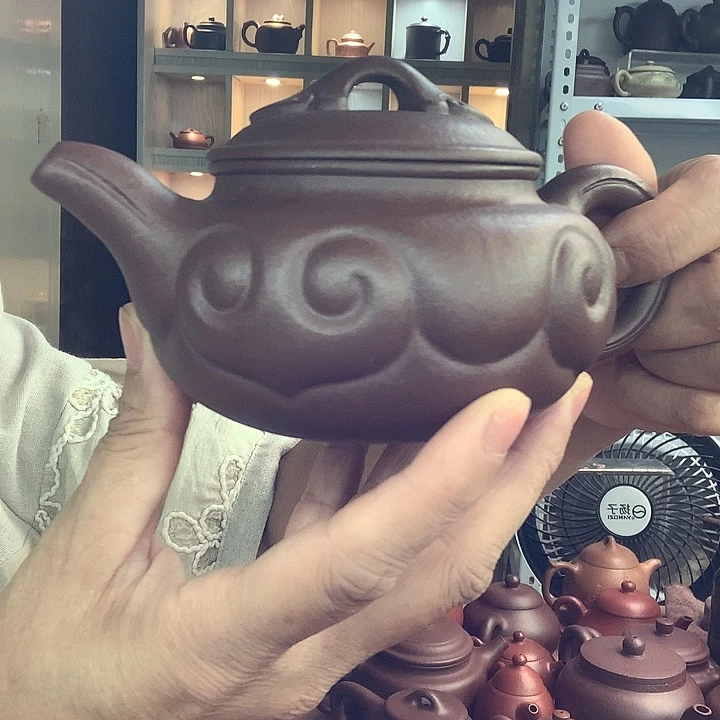 西***士茶壶紫砂本山原矿底槽青微瑕壶