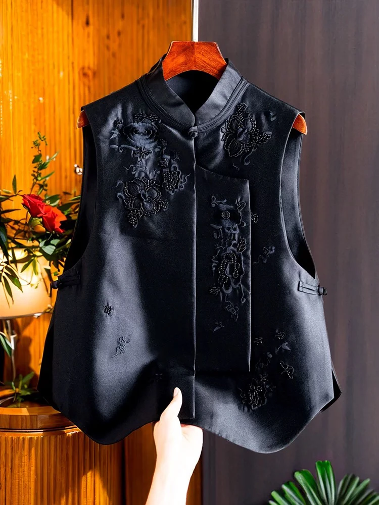 新中式桑蚕丝刺绣提花上衣长裙套装女25春新款