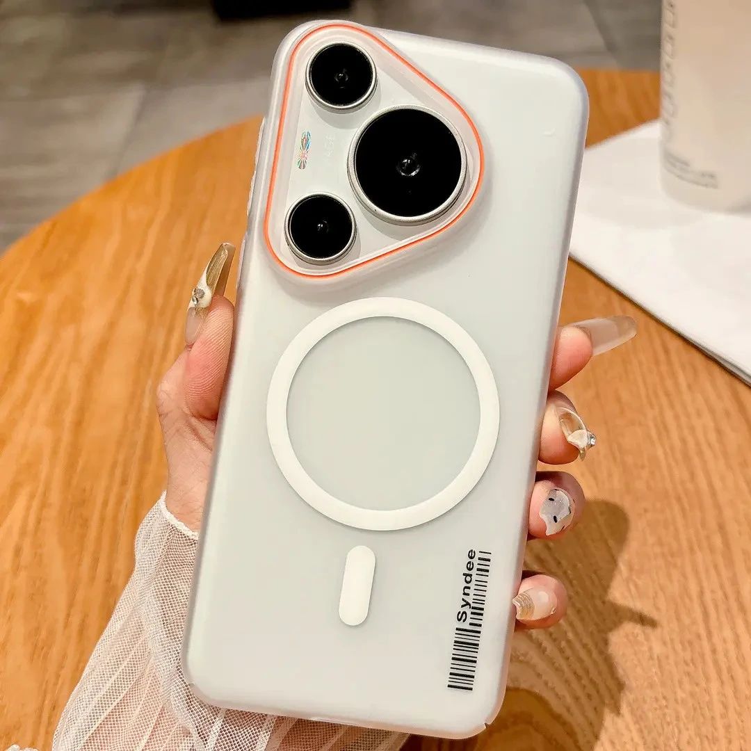 适用华为pura80pro手机壳mate70半透明磁吸pura70超薄磨砂mate60