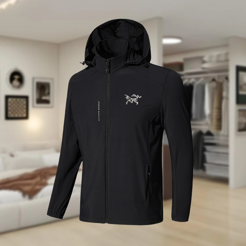 【清仓撤柜】刺绣鸟家冰感防晒衣男款透气可拆卸连帽薄外套防紫外线