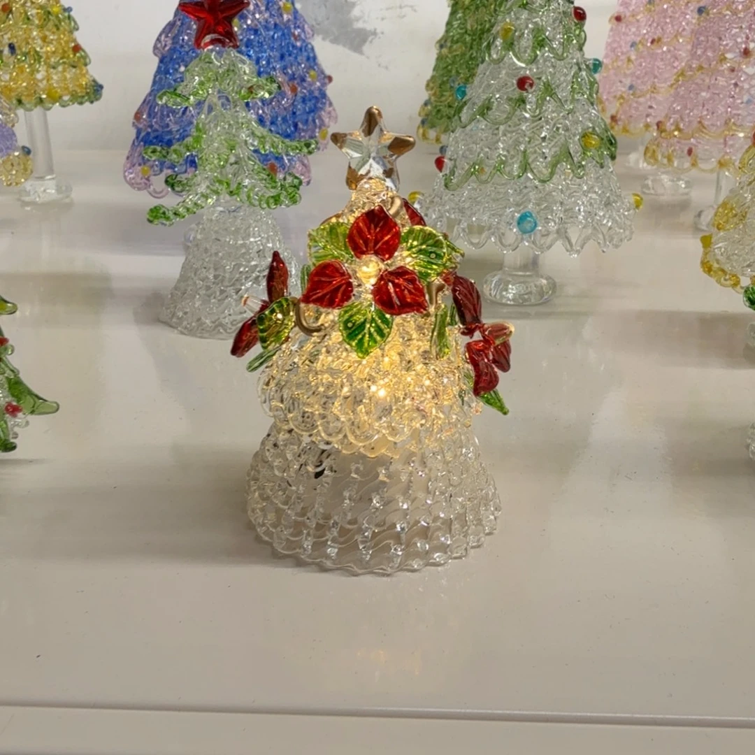琉璃手工艺品小花圣诞树