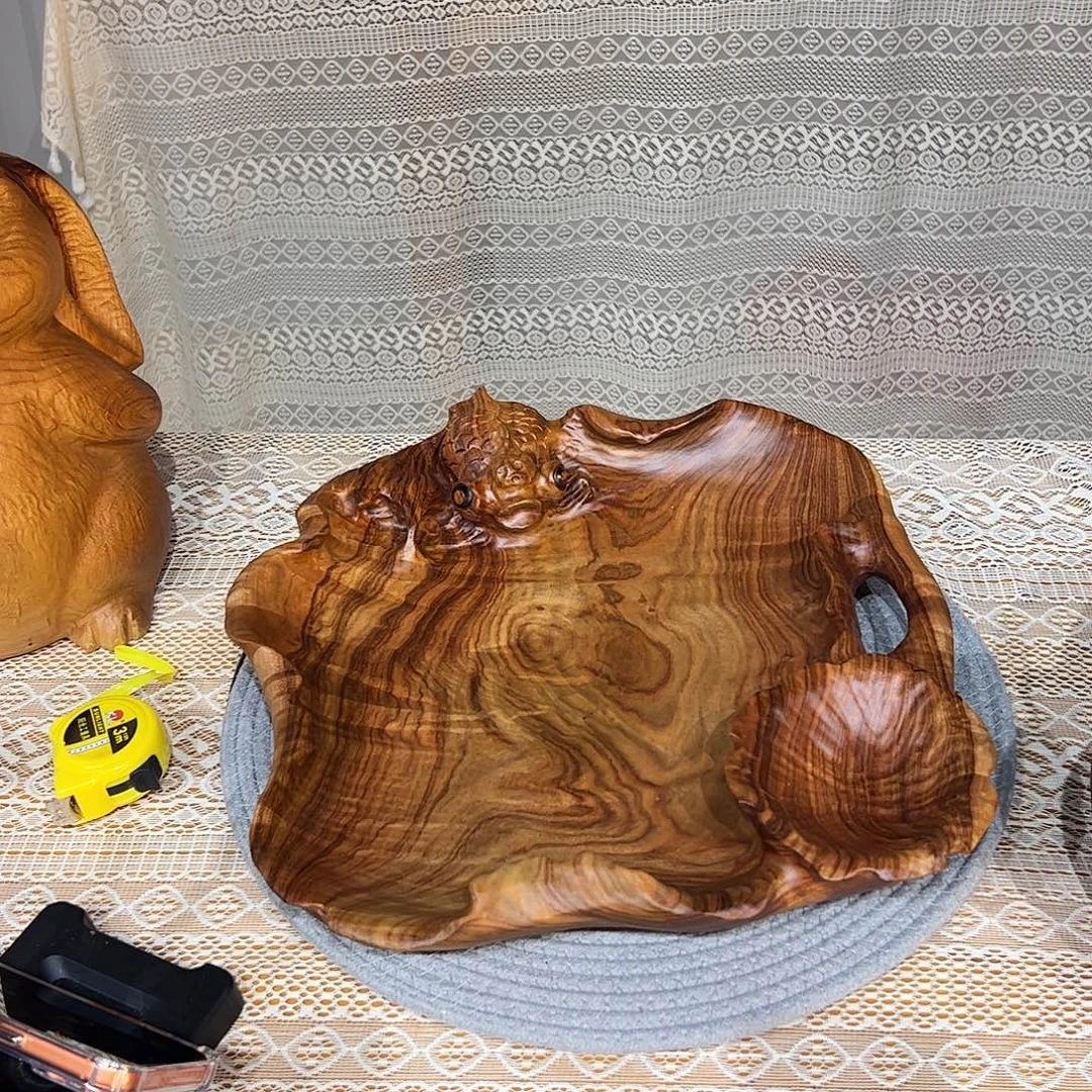 大***地香樟木金鱼果盘链接