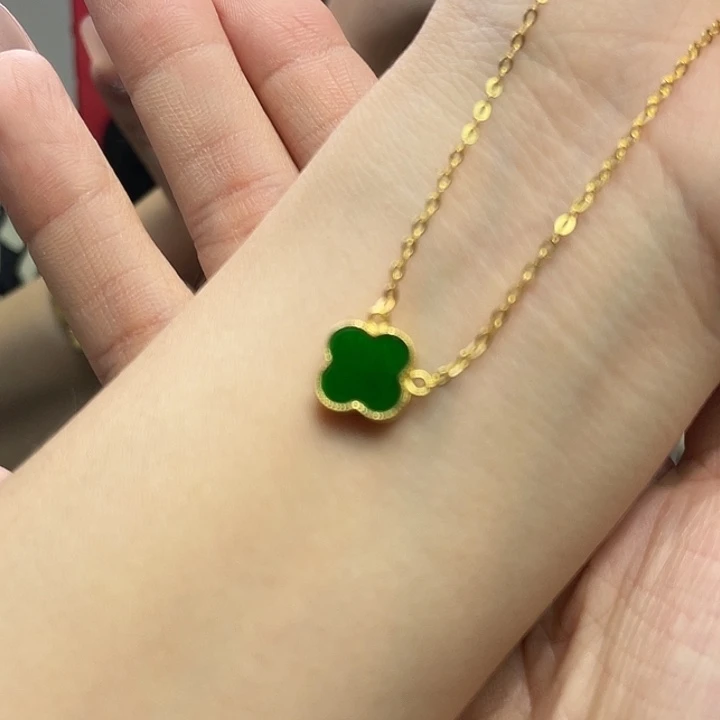 翡翠银S925镶嵌颈饰