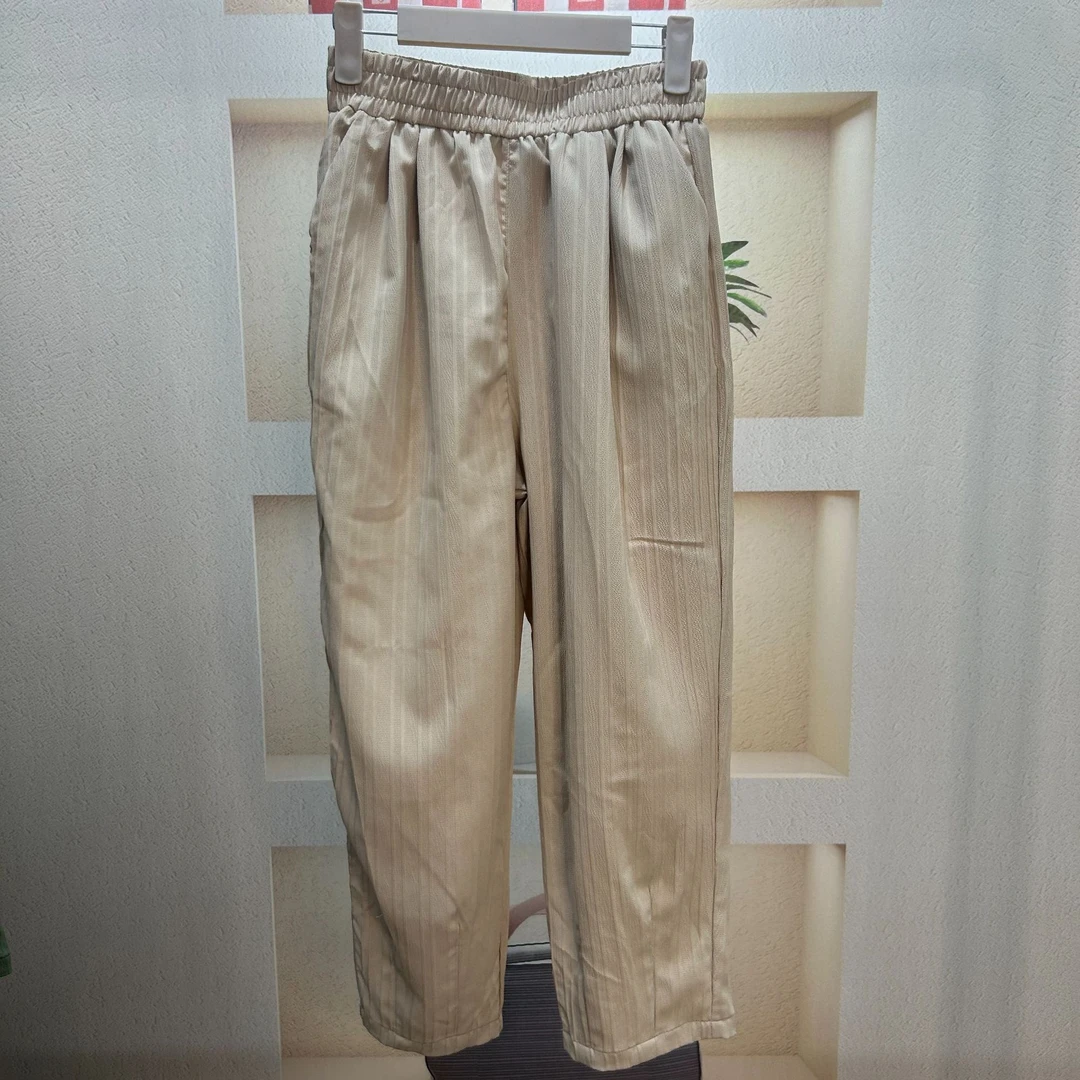 春夏大品牌高端外贸单女装原单出口显瘦松紧高腰哈伦香蕉镰刀裤