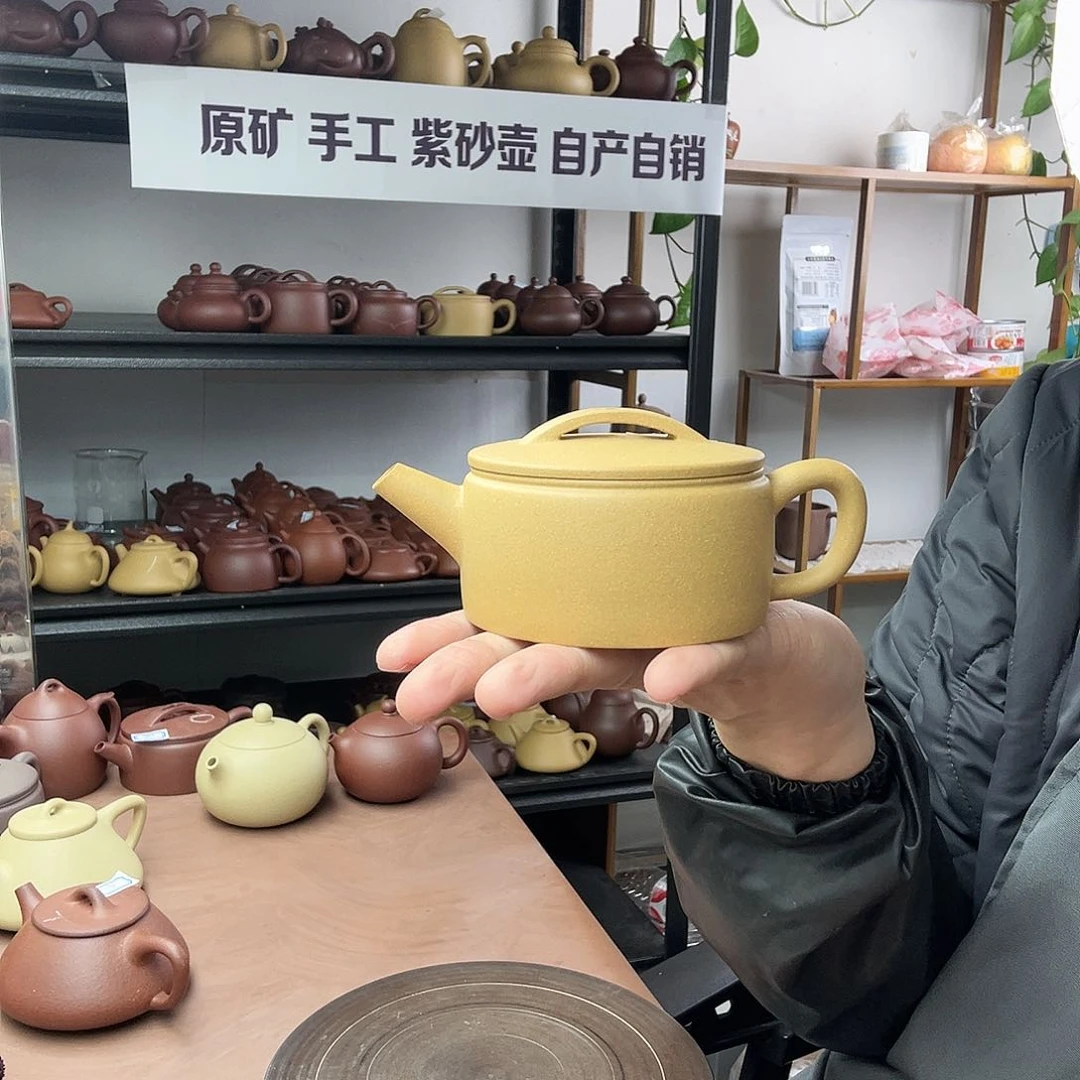 紫砂茶壶黄金段汉瓦壶