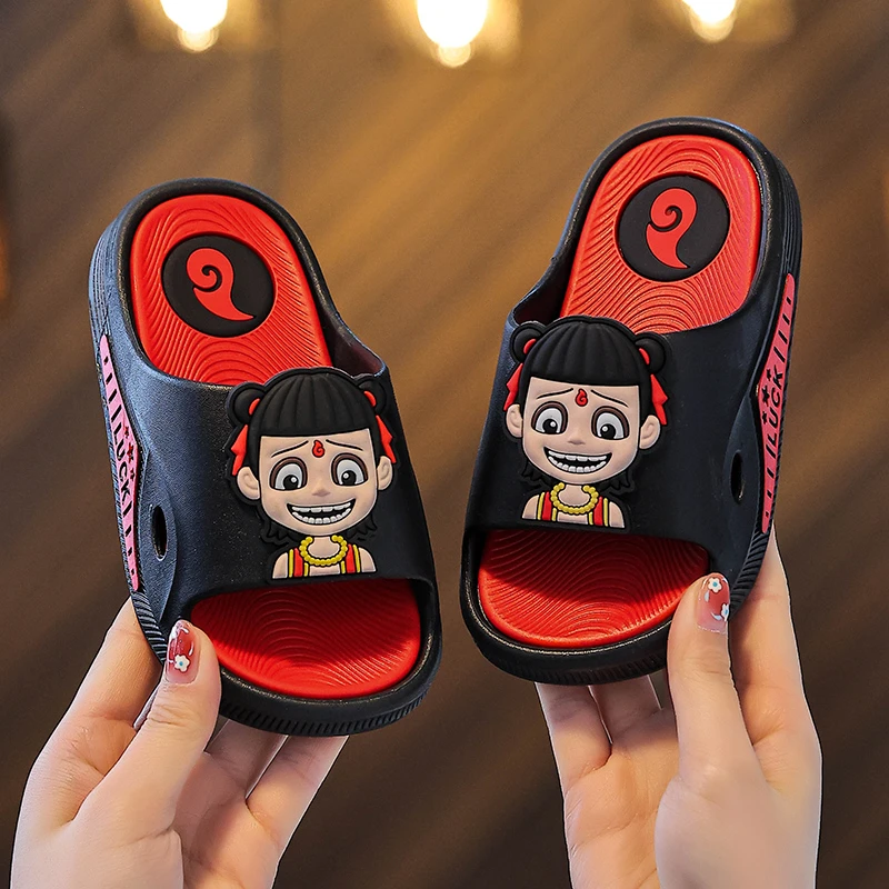 新款哪吒拖鞋敖丙拖鞋儿童夏季居家软底宝宝男童男孩拖鞋男女童