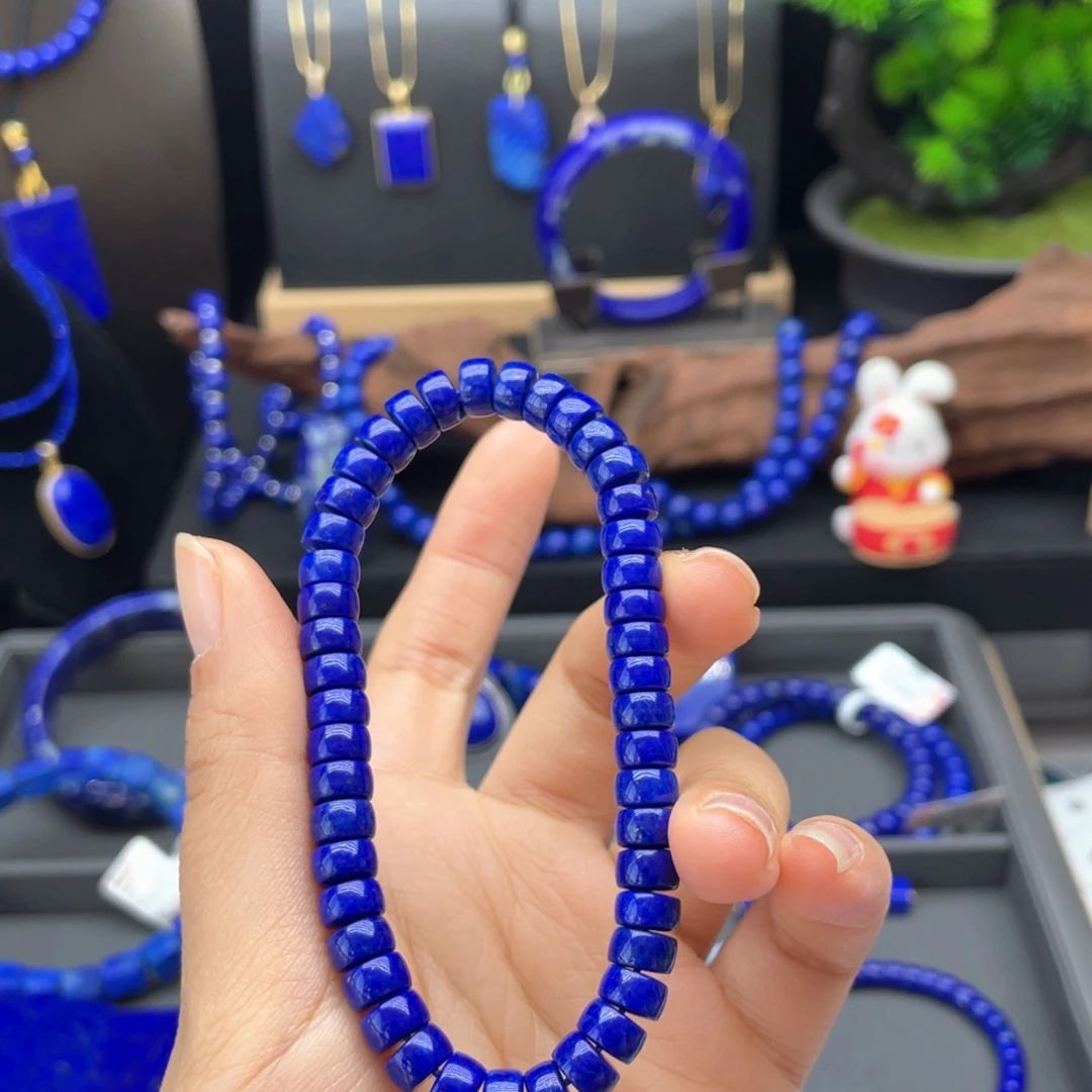 未镶嵌青金石手链7mm