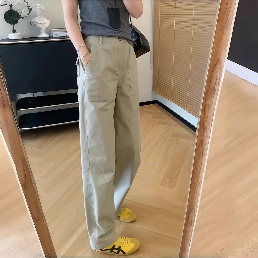 小众炸街高级感女装复古工装阔腿裤宽松显瘦洋气休闲装拖地女裤子