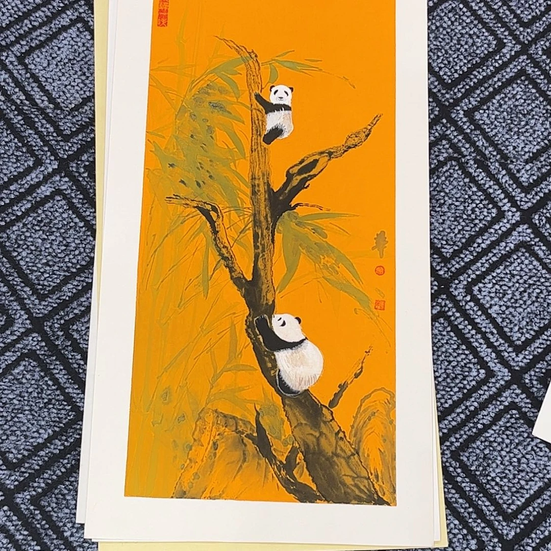 国画葛华33/66花鸟卡纸作品旭